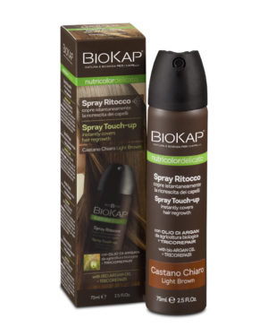Biokap Spray Ritocco Ricrescita Colore Castano Chiaro – Confezione 75 ml