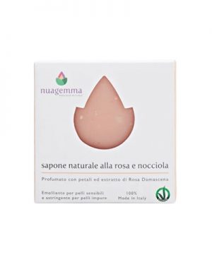 Sapone naturale rosa e nocciola – Confezione 100 gr