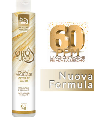 Acqua micellare all’oro colloidale puro 60 Ppm