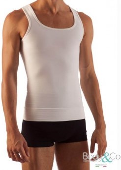 Canotta uomo Modellante Aloe vera Taglia L 46/48 COLORE BIANCO